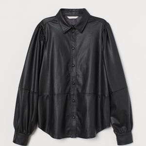 Faux Leather Shirt